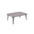 **Table de jardin en plastique rectangulaire avec surface striée**