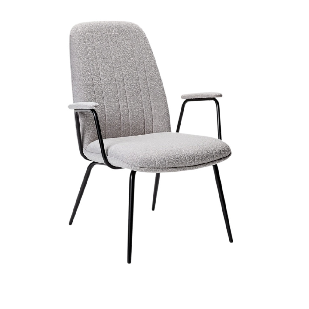 **Fauteuil moderne avec accoudoirs - Design ergonomique et tissu texturé**