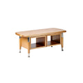 **Table basse en bois avec rangement intégré**
