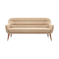 **Canapé moderne en tissu beige avec pieds en bois**